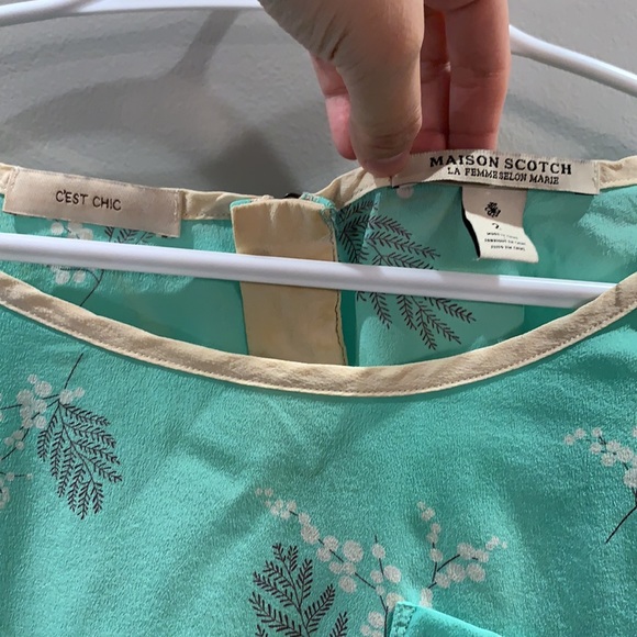 Scotch and Soda flower pattern neon green blouse - Picture 5 of 10